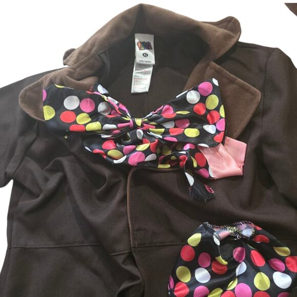 Mad Hatter Costume Kid XL Alice Wonderland Outfit Halloween Character Cosplay - Picture 3 of 9